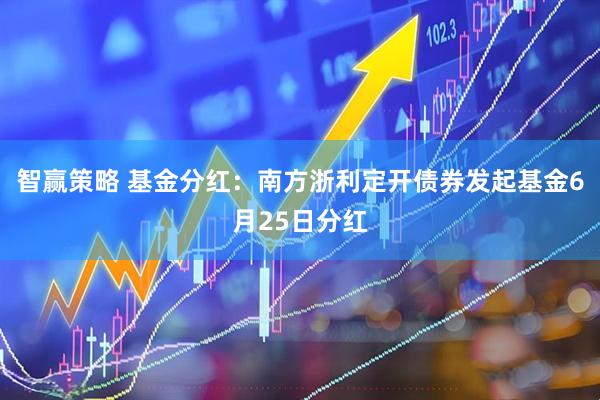 智赢策略 基金分红：南方浙利定开债券发起基金6月25日分红